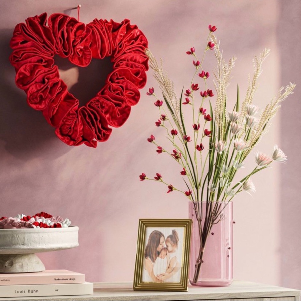Red Heart-Shaped Wall Decor
